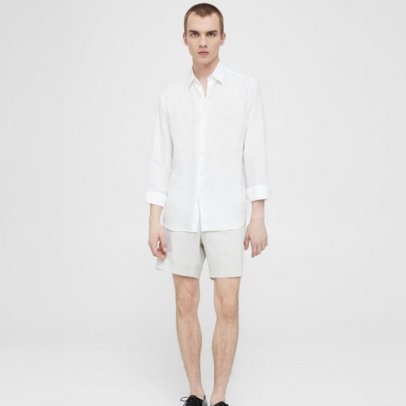 Theory Other - New Theory 100% linen Irving  shirt white shirt , long sleeves, button up summer